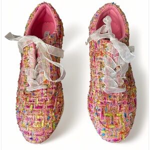 CAPE ROBBIN Pink Tweed Platform
Sneaker Style # Fellini-1 US Women Size 10
